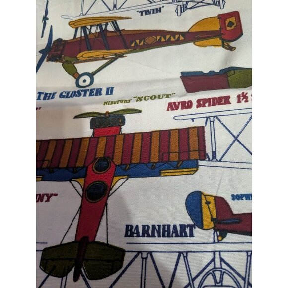 VINTAGE AIRPLANE 5th Avenue Designs Fabric 27"x50" - Picture 3 of 5